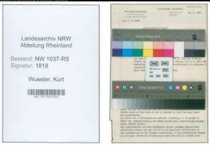 Entnazifizierung Kurt Wuester , geb. 16.01.1912 (Bahninspektor)