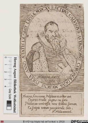 Bildnis Seth Calvisius (eig. Kallwitz) d. Ä.