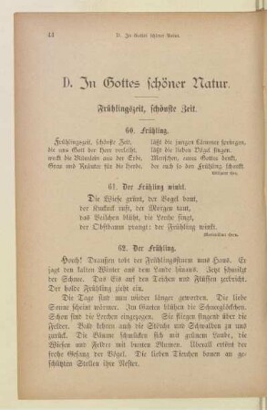 D. In Gottes schöner Natur