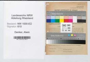 Entnazifizierung Alwin Denker, geb. 15.04.1894 (Finanzangest.)