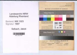 Entnazifizierung Jakob Selbach , geb. 05.08.1911 (Reg.Inspektor)