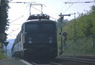 Ensingen Lok 110 388 D-Zug Ausfahrsignal