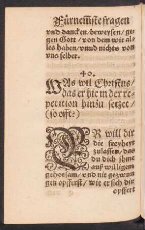 40. Was wil Christus/ das er hie in der repetition hinzu setzet/ (so offt?)