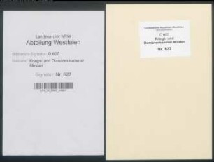 Amt Hausberge - Vogtei Übernstieg - Bauerschaft Wietersheim: Unterlagen der Revisionskommission