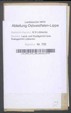 Erblasser: Krämer, Gerhard Ludwig; Erblasser: Krämer, Anne Marie Sophie Charlotte, geb. Steinmann verw. Schmale: