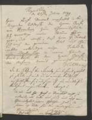 Brief von Johann Jacob Kohlhaas an Heinrich Meyer, Arnold Bergfeld, Christian Heinrich Oppermann, Johann Heinrich Lang und Jeunet Duval