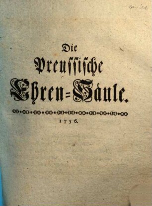 Die Preussische Ehren-Säule