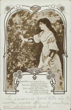 Letzt Rose, wie magst du so einsam hier blühn? [...]