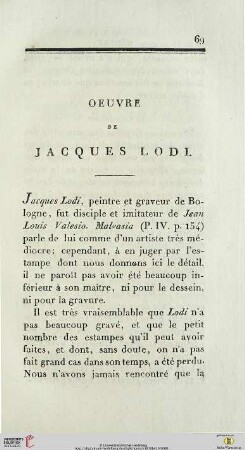 Oeuvre de Jacques Lodi