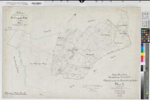 Voßwinkel (Arnsberg), Wimbern (Wickede), Zusammenlegung in der Feldmark Bellingsen und Wimbern, Urkarte 1 Voßwinkel Flur 12