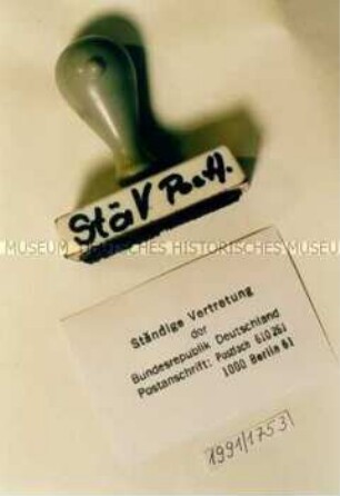 Stempel der Ständigen Vertretung der Bundesrepublik Deutschland (in der DDR)