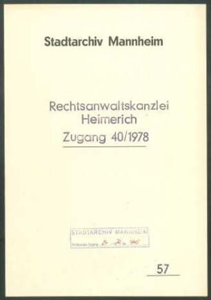 E. Merck Chemische Fabrik, Darmstadt - Entschädigungsansprüche Prof. Windaus