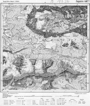 888 Zugspitze Topographische Karte von Bayern 1:25.000 [Positionsblätter]