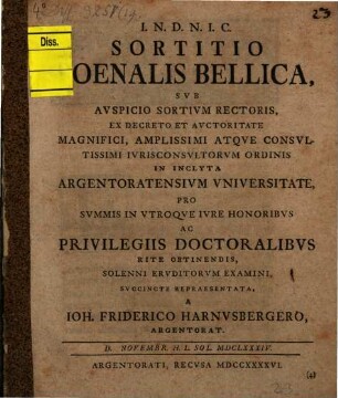 Sortitio Poenalis Bellica
