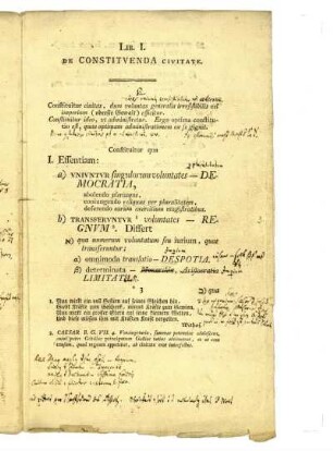 Lib. I. De Constitvenda Civitate