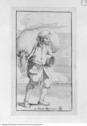 Le Arte di Bologna Originali, disegnate da Annibale Carracci, intagliate da S. Guilino... Rom 1646, "Vende Marroni" (Taf. 57)