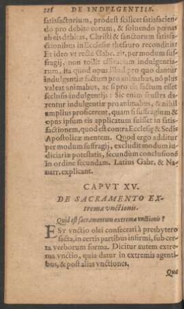 Caput XV. De Sacramento Extremae unctionis.