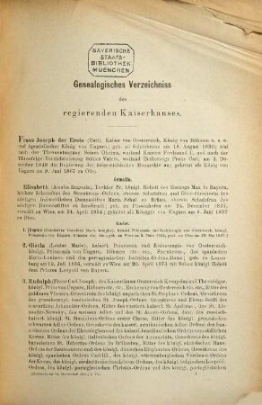 Hof- und Staats-Handbuch der Österreichisch-Ungarischen Monarchie : für das Jahr .... 1887, 1887
