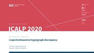 A spectral bound on hypergraph discrepancy: Q/A Session B - Paper B3.E