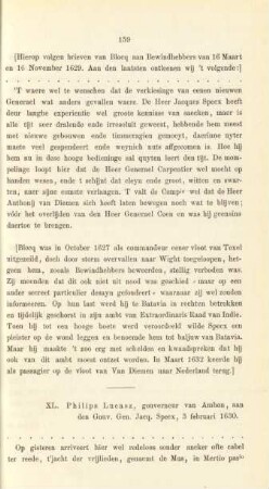 XL. Philips Lucasz, gouverneur van Ambon, aan den Gouv. Gen. Jacq. Specx, 3 februari 1630