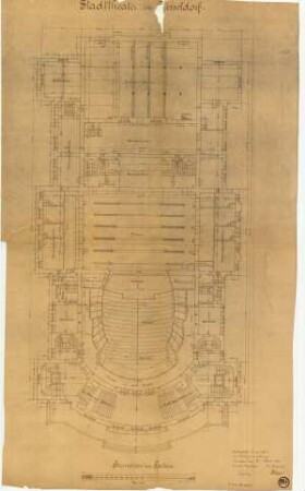 Stadttheater in Düsseldorf, Grundriss Parterre