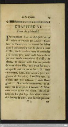 Chapitre VI. Trait de générosité