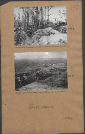 Schützengraben eines österr.-ungar. Stützpunktes an der Ostfront