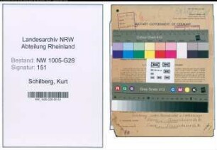 Entnazifizierung Kurt Schilberg , geb. 22.09.1922 (Postinspektor)