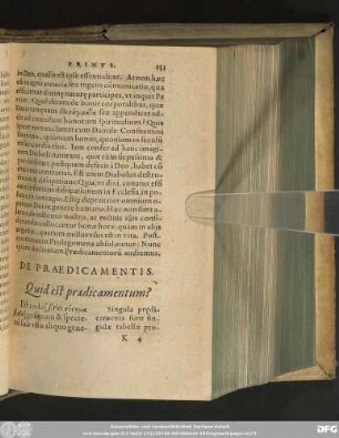 De Praedicamentis.