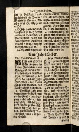 8-12, Neu-Jahrs-Lieder; Der Lob-Gesang Mariae