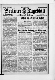 Berliner Tageblatt und Handels-Zeitung, Abend-Ausgabe