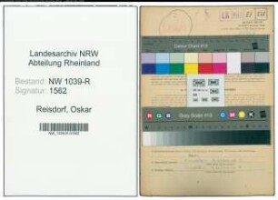 Entnazifizierung Oskar Reisdorf , geb. 27.11.1909 (Lehrer)