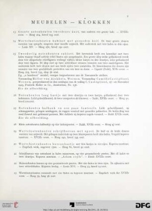 Meubelen – klokken (Nr. 13-71)