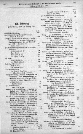 Sitzung 12, 10. März 1921