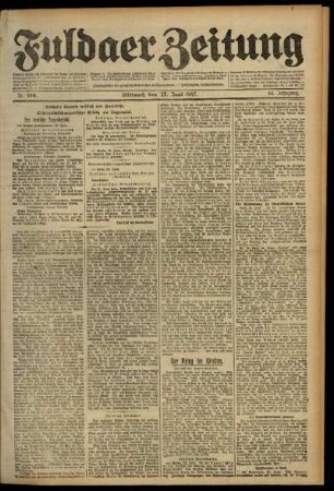 Ausgabe vom Mittwoch, den 27. Juni 1917.