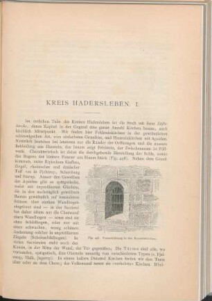 Kreis Hadersleben. I.