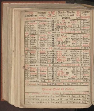 1734. Verbesserter Februarius.