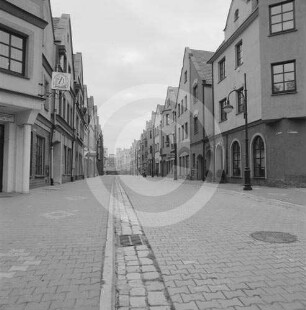 Straßenansicht ul. Grodzka (Preußische Straße) in Glogau