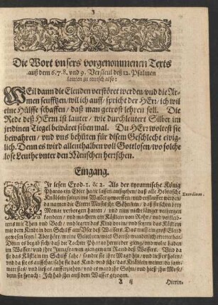 [Augspurgische Anzugs Predigt]