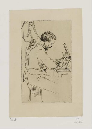 Bildnis Charles Keene im Atelier