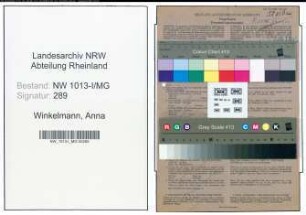 Entnazifizierung Anna Winkelmann , geb. 01.12.1919 (Angestellte)
