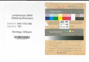 Entnazifizierung Wilhelm Bentlage , geb. 12.03.1889 (Postbeamter)