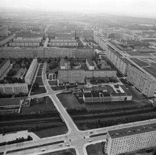 Wohnkomplex I in Halle-Neustadt : Blickrichtung Westen