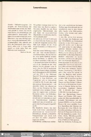 Leserstimmen, Informationen : Leserstimmen, Informationen