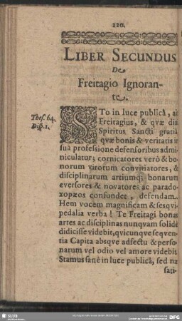 Liber Secundus De Freitagio Ignorante
