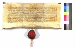 Vidimus des Abts Johannes zu Ellwangen über die Konfirmation der Privilegien und Freiheiten des Klosters Comburg durch König Friedrich IV.