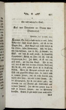Ein und achtzigster Brief. - Neunzigster Brief.