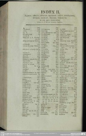 Index II.