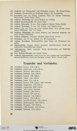 Teppiche und Verbinder (Nr. 691-769)
