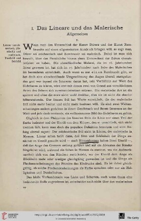 I. Das Lineare und das Malerische